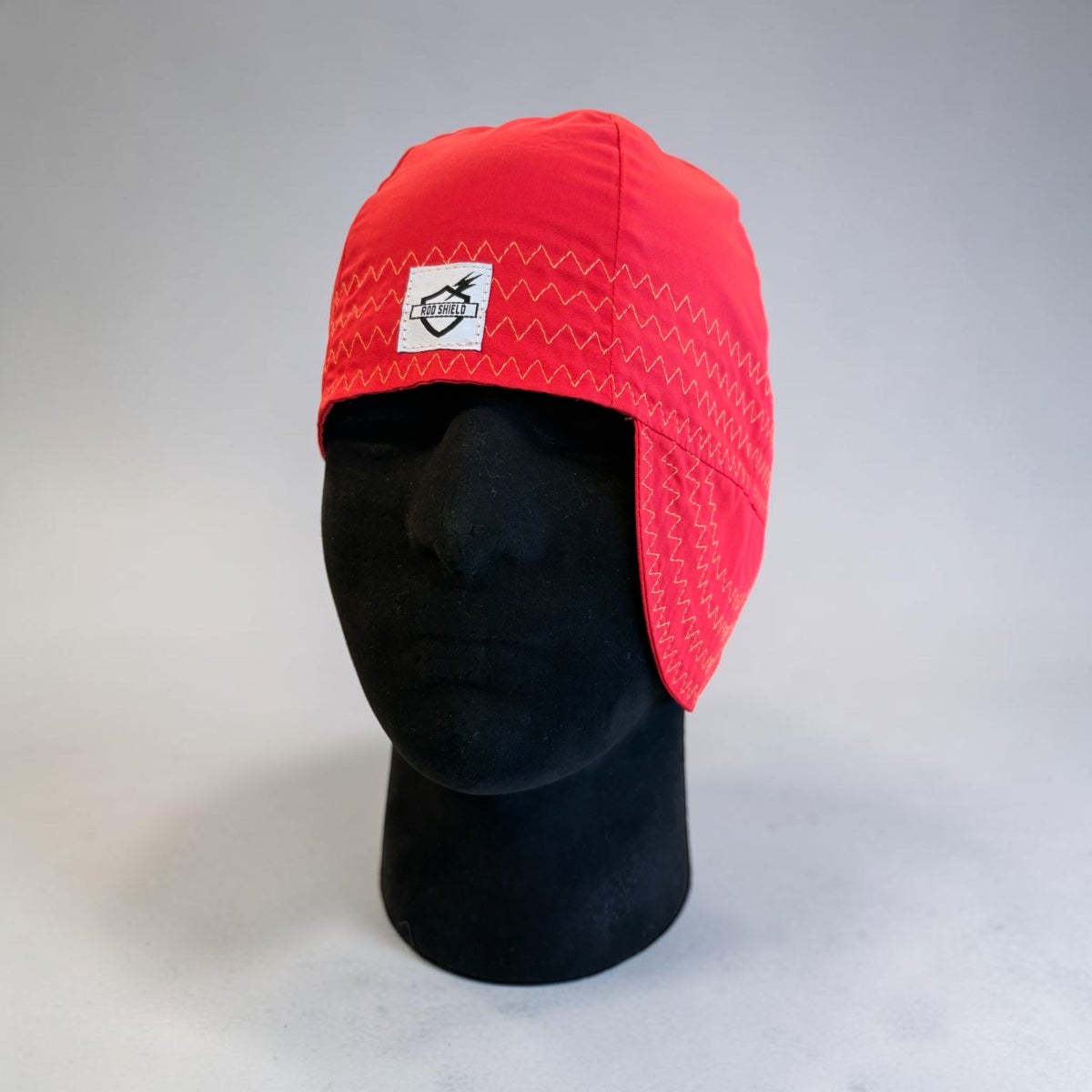 Red Six Panel Welding Cap photo 3