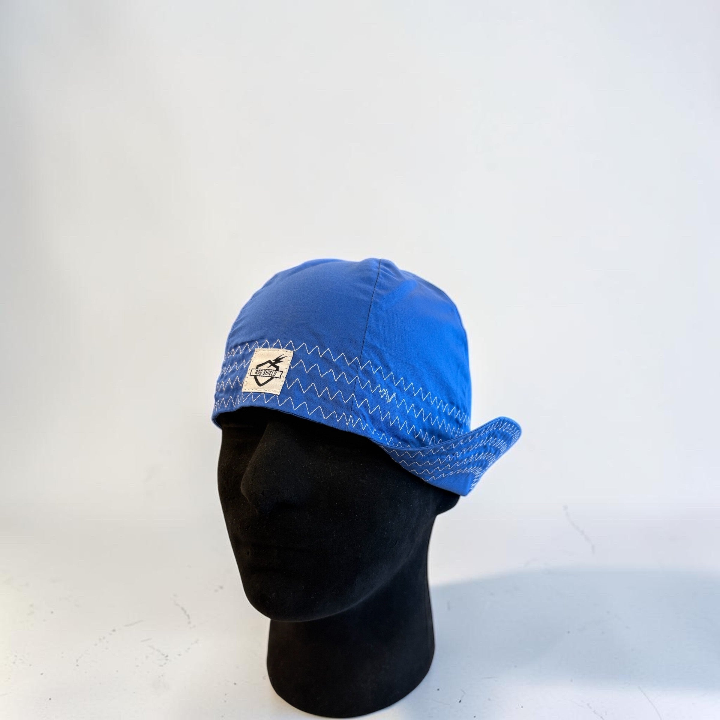 Blue Six Panel Welding Cap
