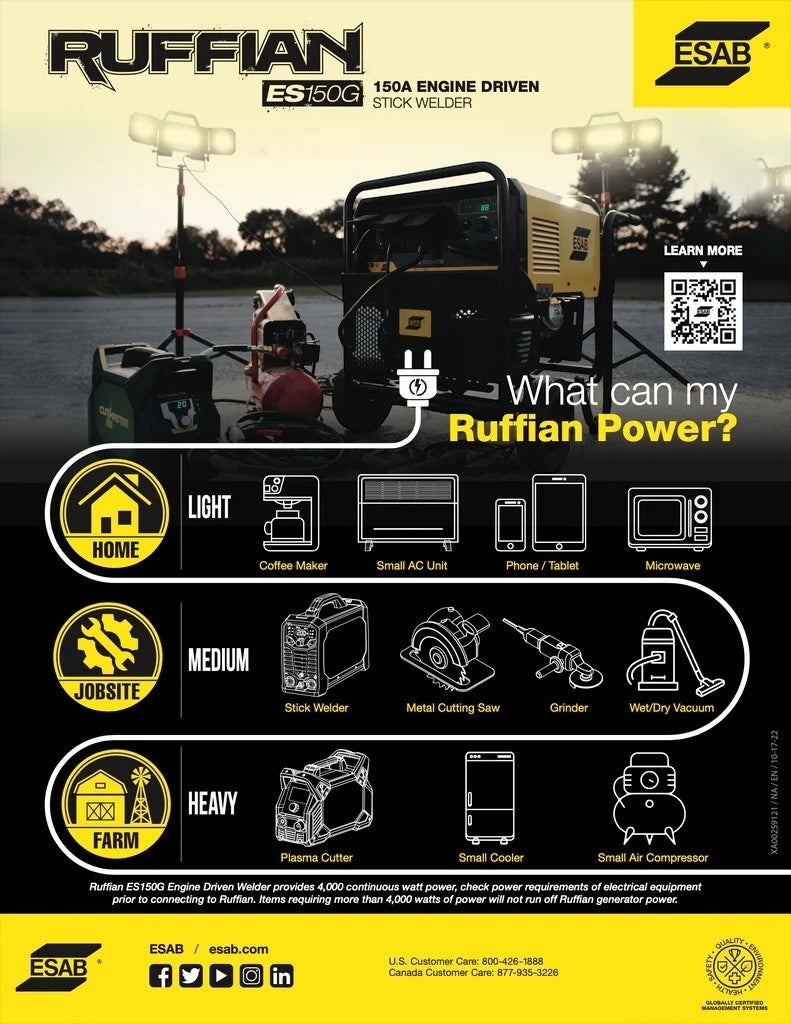 ESAB Ruffian 150 Engine Drive Welder - 0707070150 photo 3