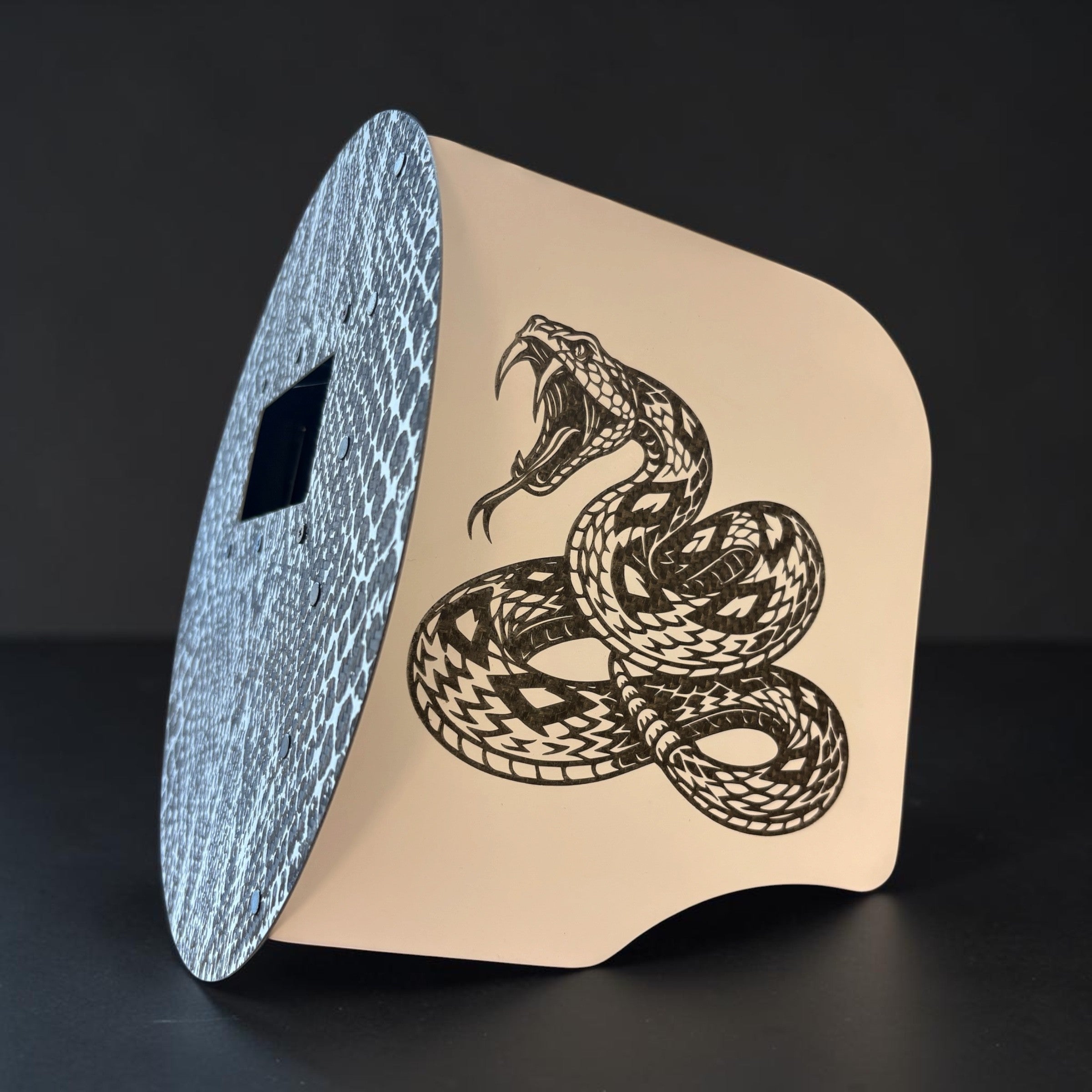 Snakeskin Carbon Fiber Pancake Welding Helmet