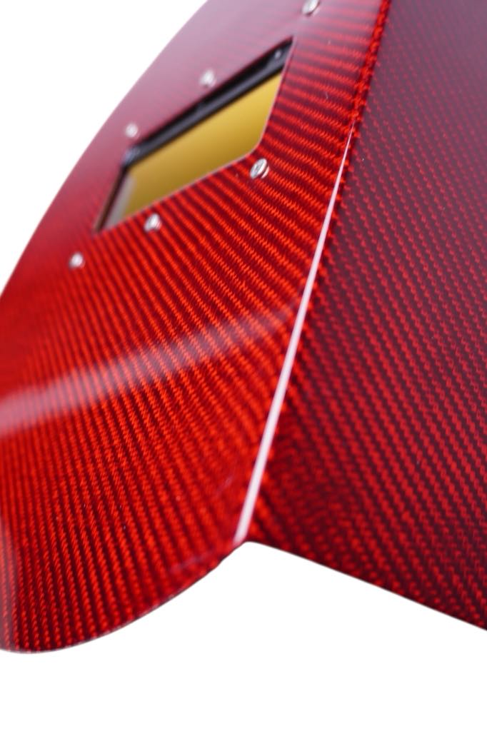 Candy Red Carbon Fiber Pancake | Rod Shield