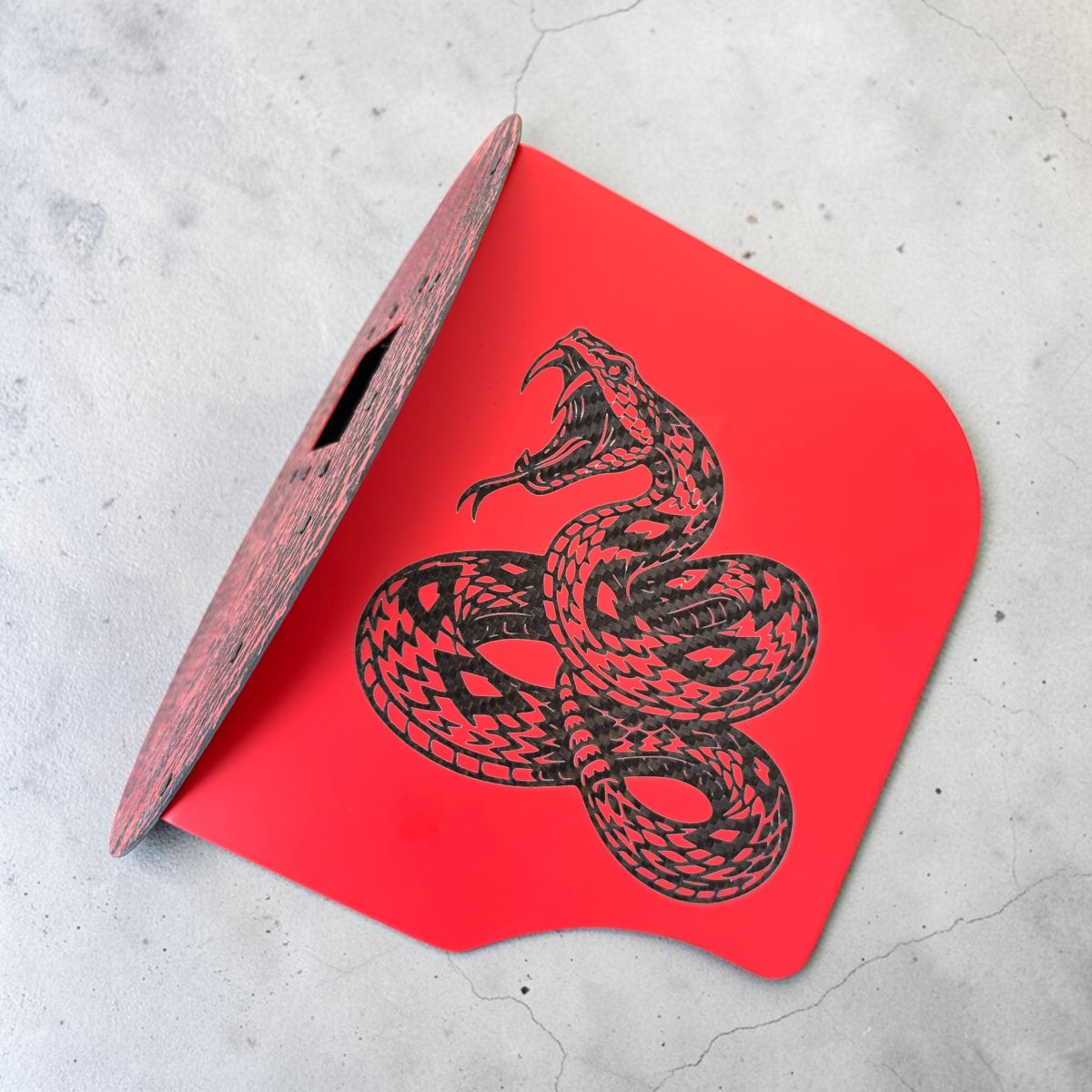 Red Snakeskin Carbon Fiber Pancake Welding Helmet photo 2