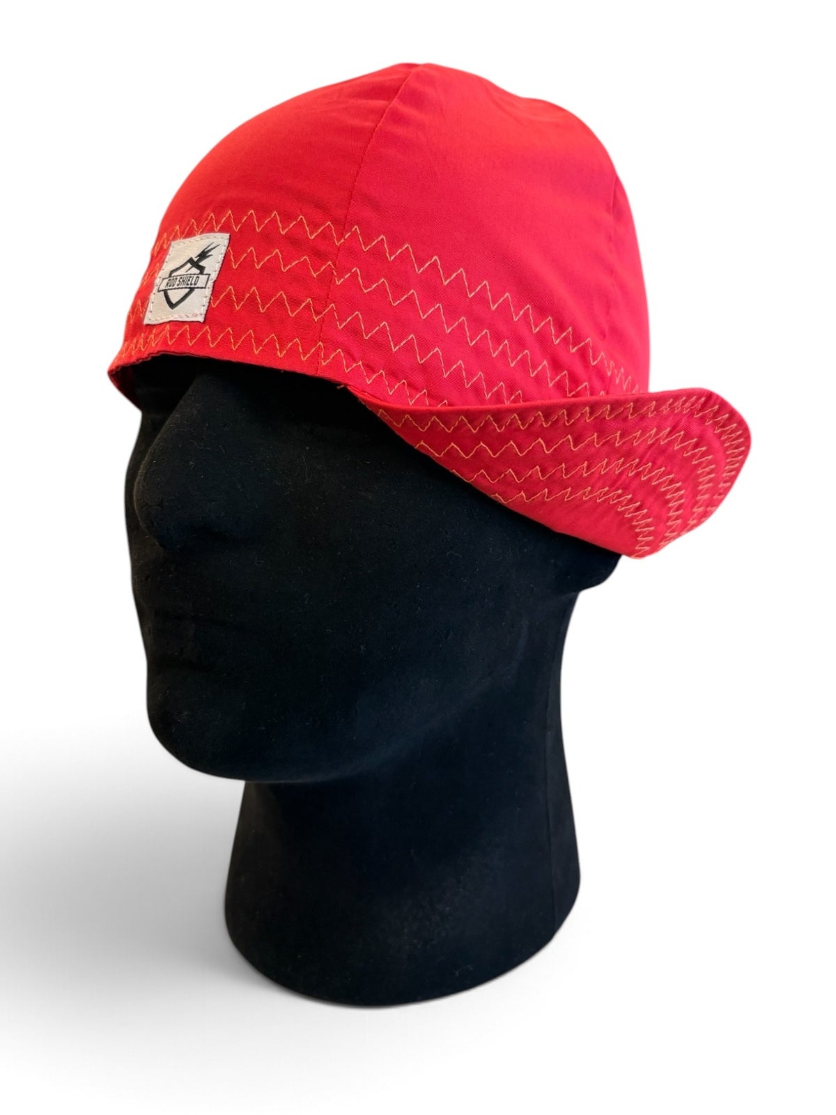 Red Six Panel Welding Cap photo 2