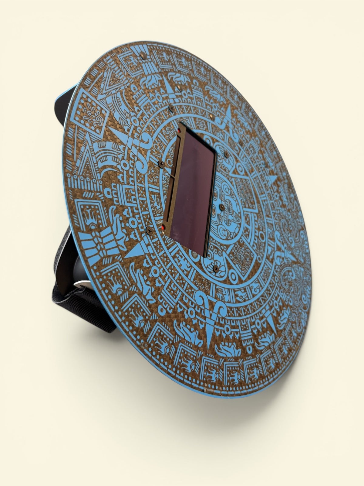 Blue Aztec Calendar Carbon Fiber Pancake photo 3