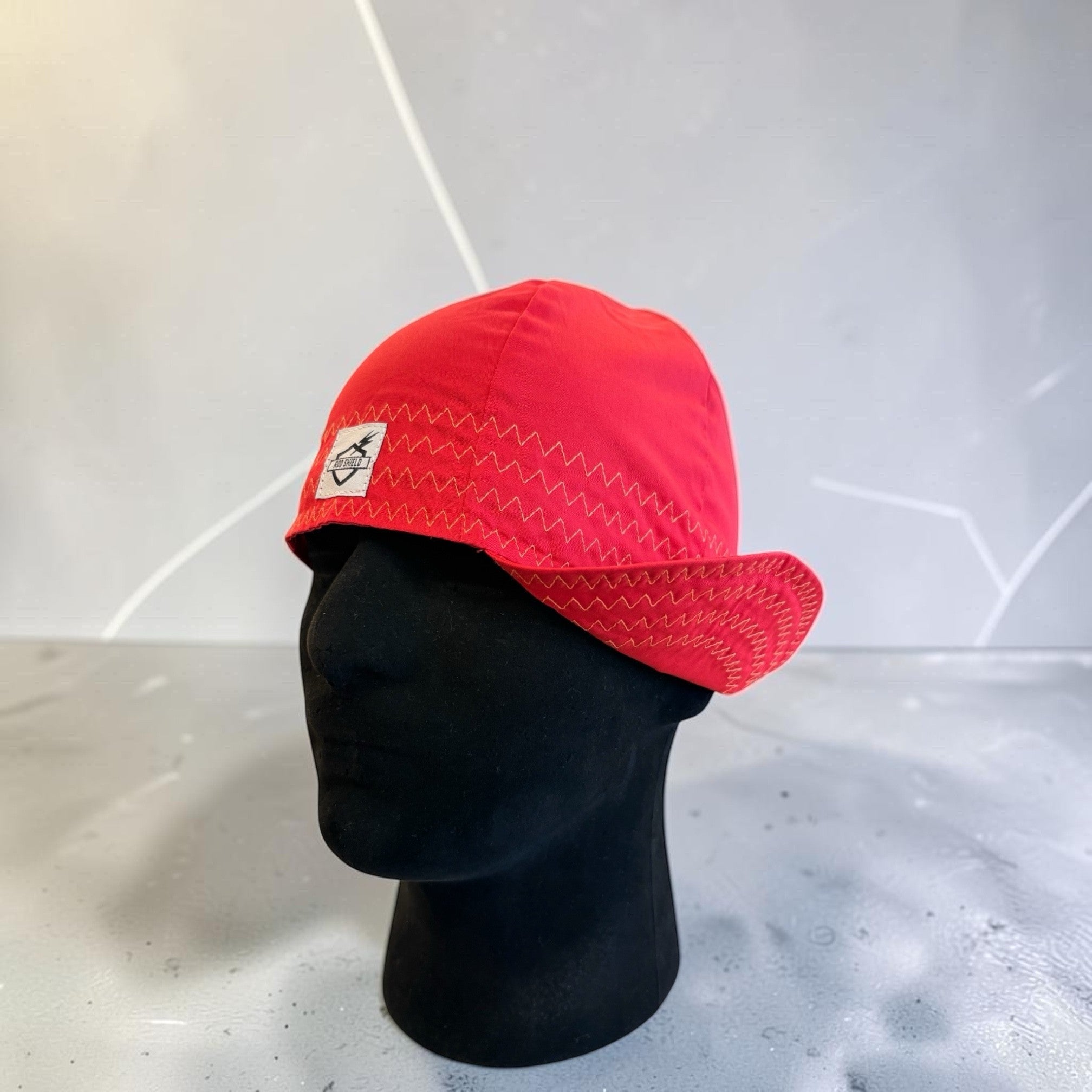 Red Six Panel Welding Cap