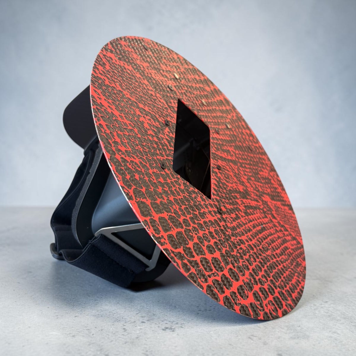 Red Snakeskin Carbon Fiber Pancake Welding Helmet photo 4