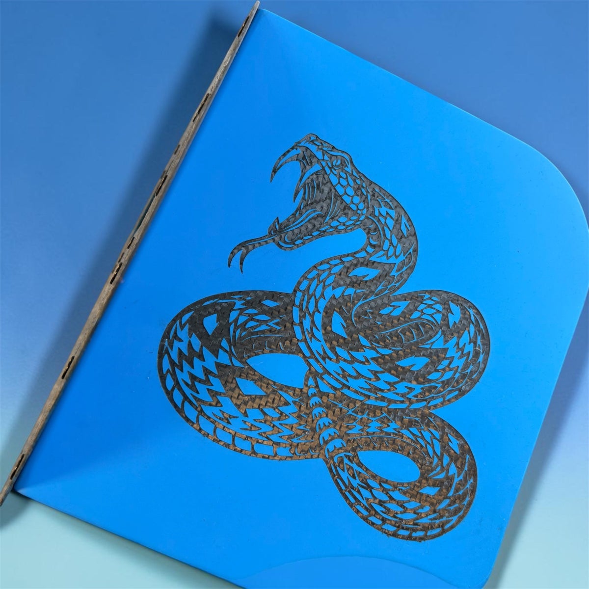 Blue Snakeskin Carbon Fiber Pancake photo 3